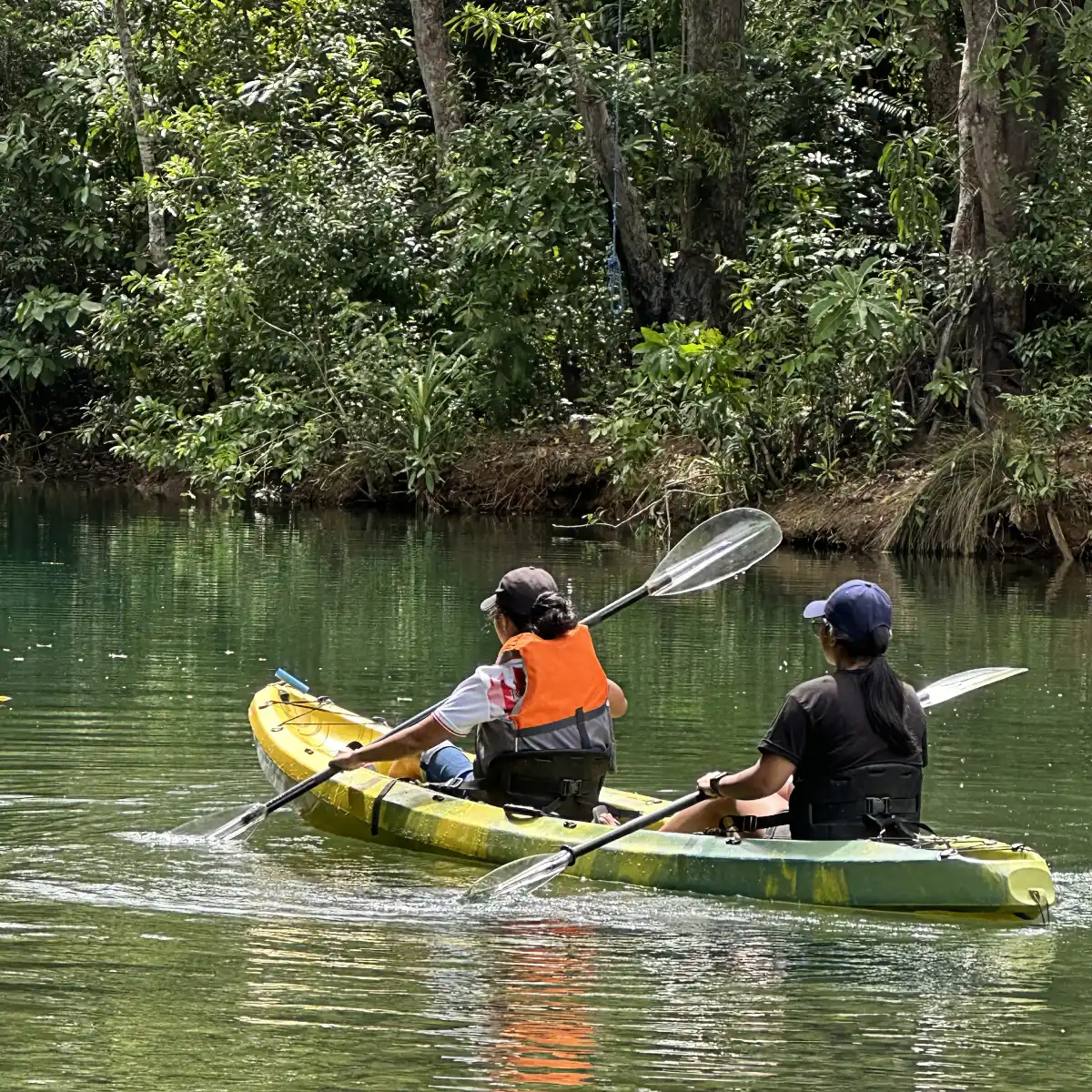 Kayaking on the water